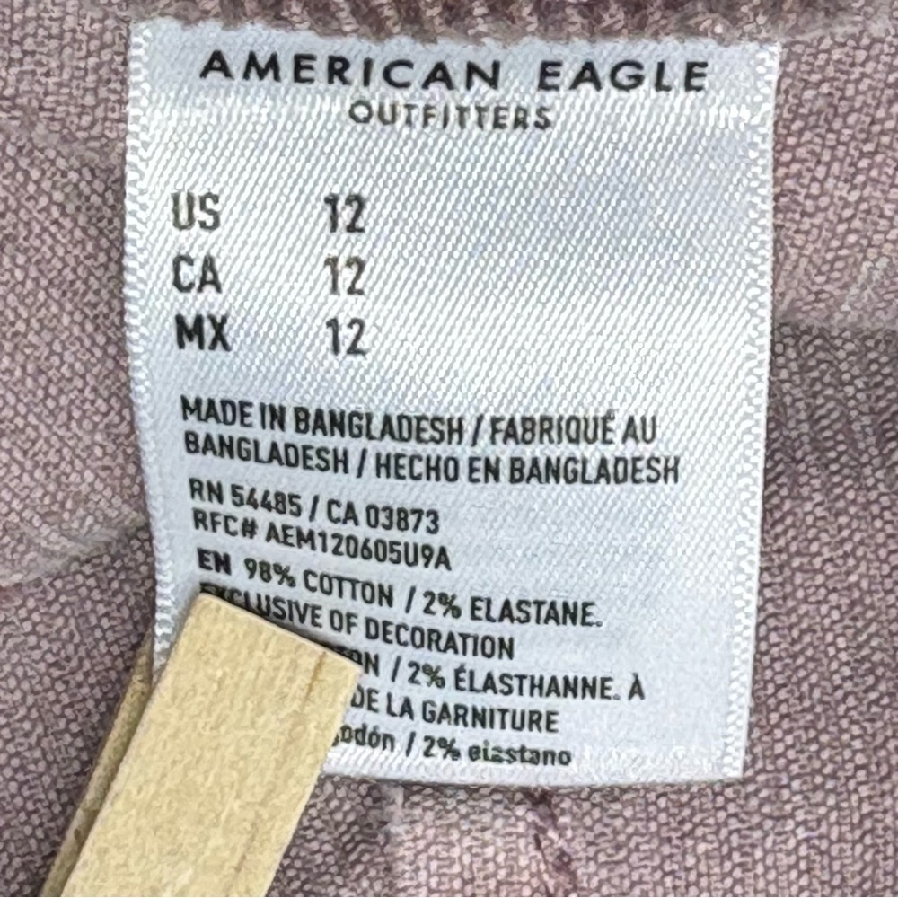 NWT American Eagle Lavender Corduroy Super Hi-Rise A-Line Mini Skirt Size 12/31 - Picture 8 of 11